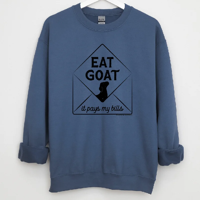 Women's Blouse with SequinsEat Goat It Pays My Bills Crewneck (S-3XL) - Multiple Colors!