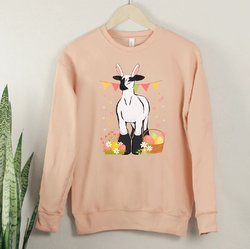 Women's Blouse with Sweetheart CollarSpring Easter Lamb Crewneck (S-3XL) - Multiple Colors!