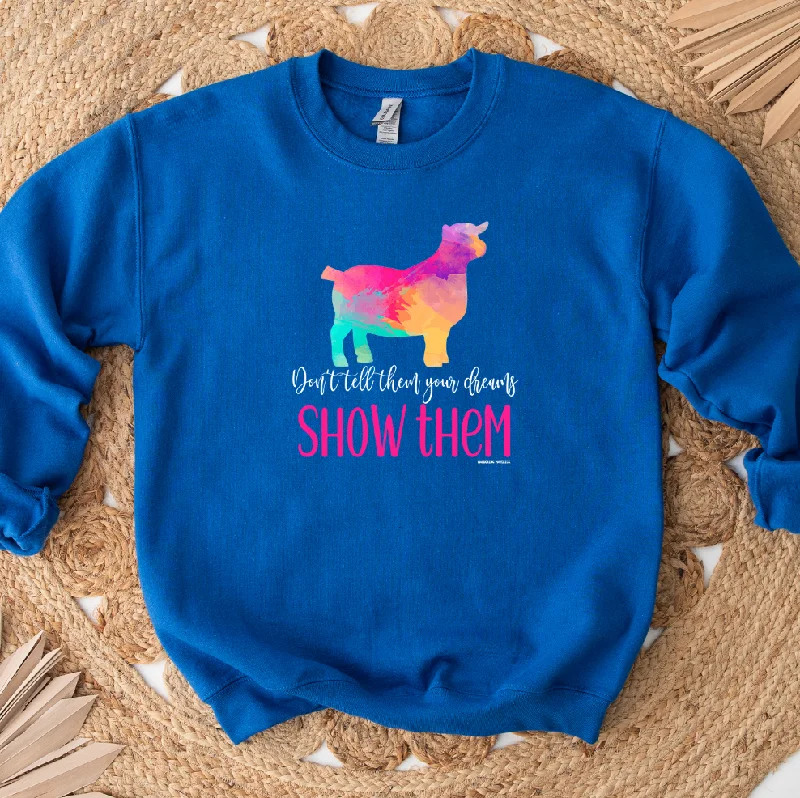 Women's Blouse with Low CollarShow Them Pygmy Goat Crewneck (S-3XL) - Multiple Colors!