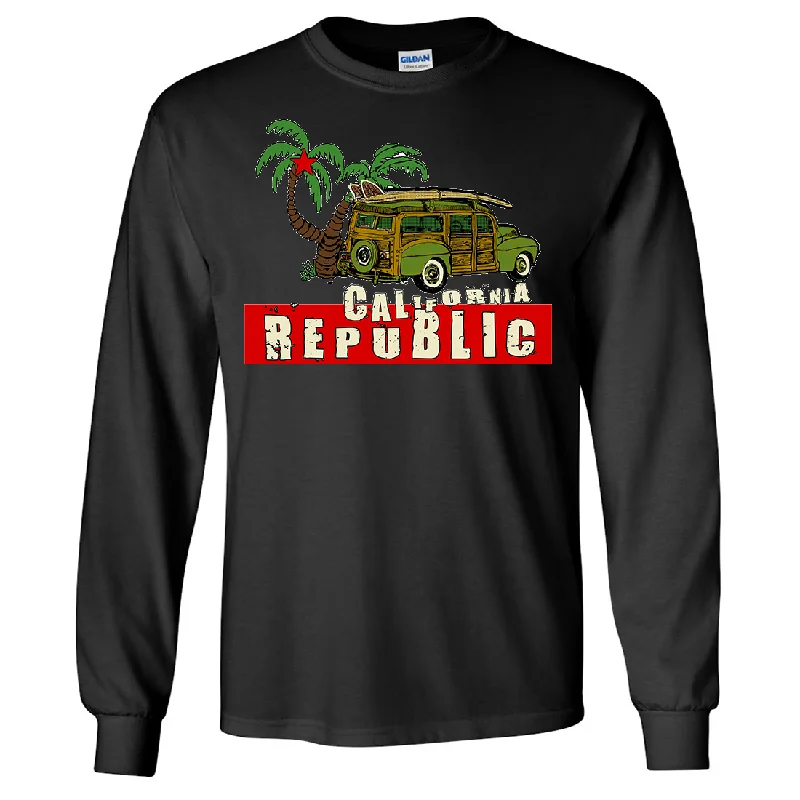 Women's Blouse with Lapel CollarCalifornia Republic Woody Long Sleeve Shirt