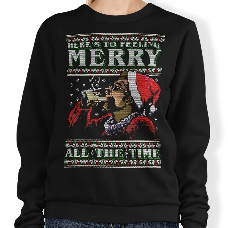 Women's Blouse with U-Shaped CollarMerry All the Time Sweater - Sweatshirt