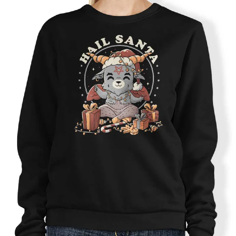 Women's Blouse with Mandarin CollarHail Santa - Sweatshirt