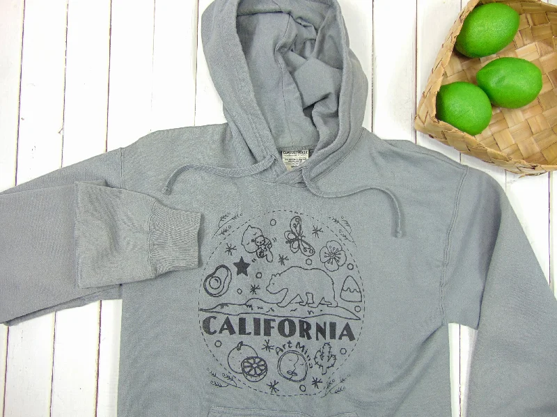 Women's Blouse with Lapel CollarUnisex Hoodie "California Bear"[American Grown Cotton] FREE SHIPPING