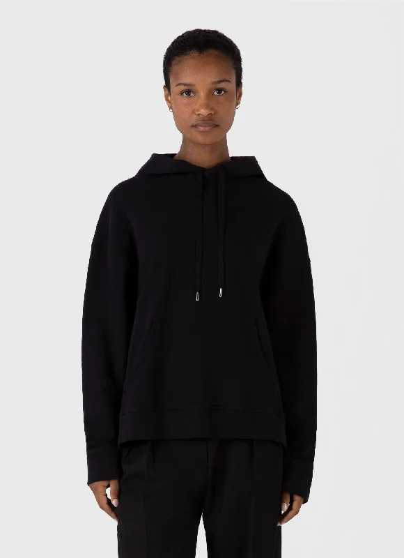 Women's Sleeveless BlouseWomen's Loopback Hoodie in Black