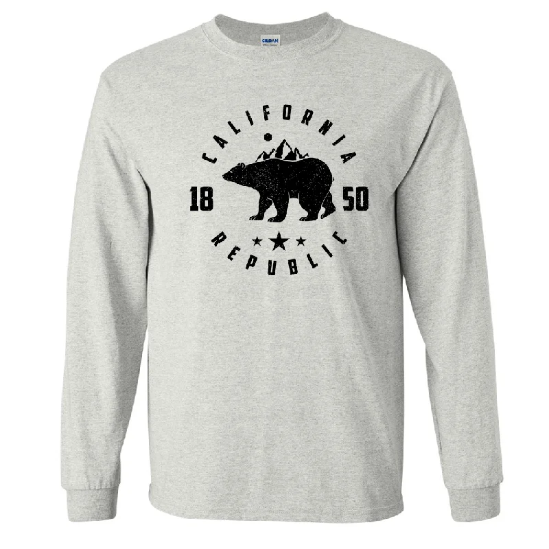 Women's Blouse with BeadsCalifornia Republic Mountains Long Sleeve Shirt