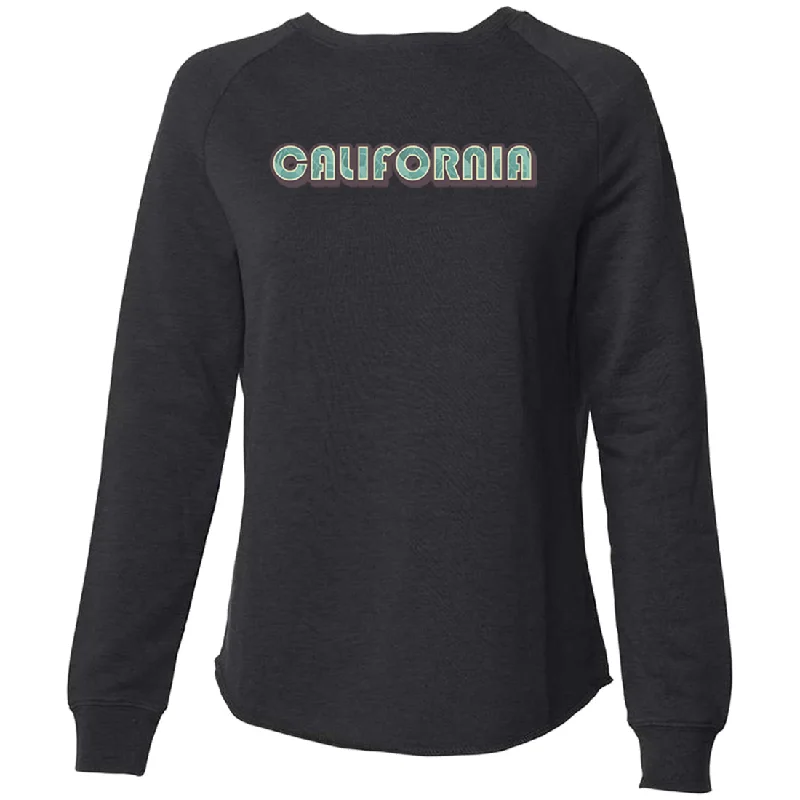 Women's Blouse with Keyhole CollarCalifornia 70's Blue Logo Super Soft Crewneck Sweater