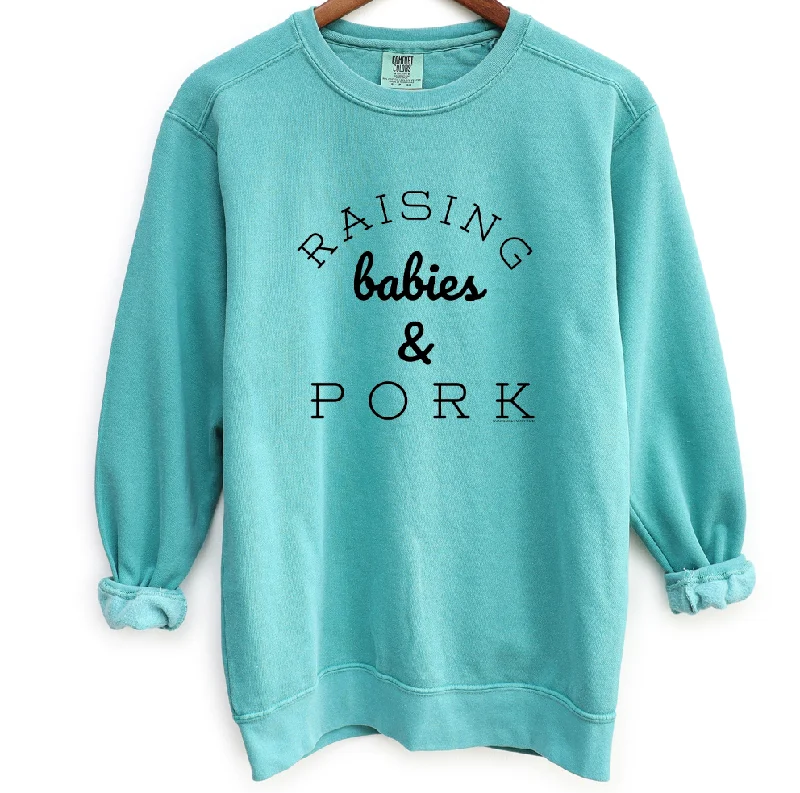 Women's Blouse with V-Shaped CollarRaising Babies and Pork Crewneck (S-3XL) - Multiple Colors!