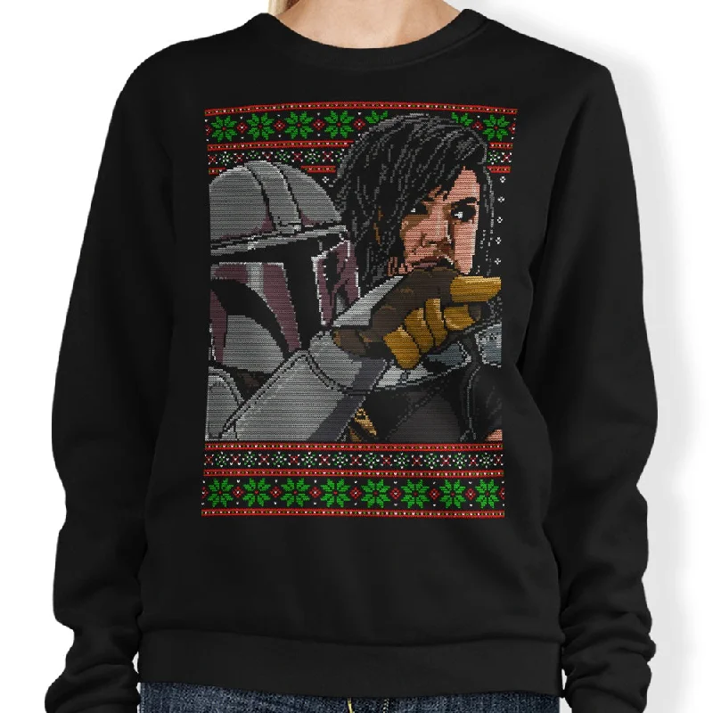 Women's Blouse with Notched CollarMando Yelling Sweater - Sweatshirt