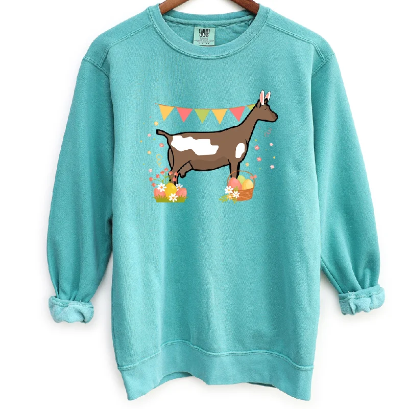 Women's Blouse with Cap SleevesSpring Easter Dairy Goat Crewneck (S-3XL) - Multiple Colors!