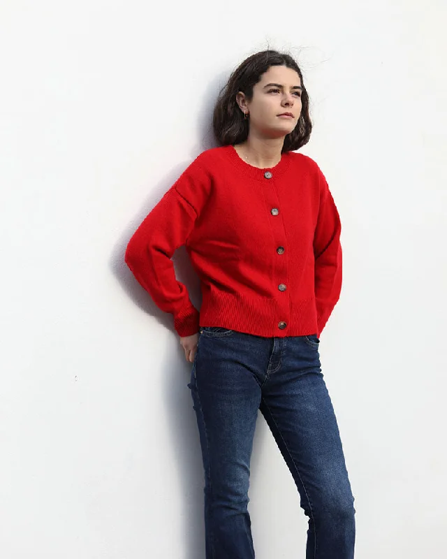 Women's Blouse with Collarless DesignBetsy Cardigan | Cashmere-Merino