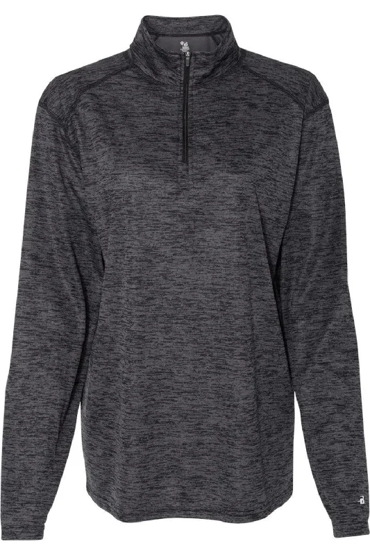 Women's Blouse with Short SleevesBadger Womens Tonal Blend Quarter-Zip Pullover