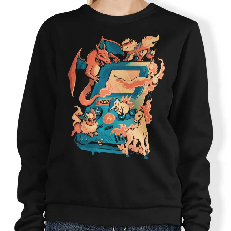 Women's Blouse with Notched CollarFire Game - Sweatshirt