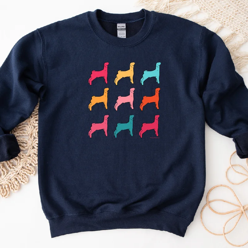Women's Blouse with RufflesColorful Bundle Goat Crewneck (S-3XL) - Multiple Colors!