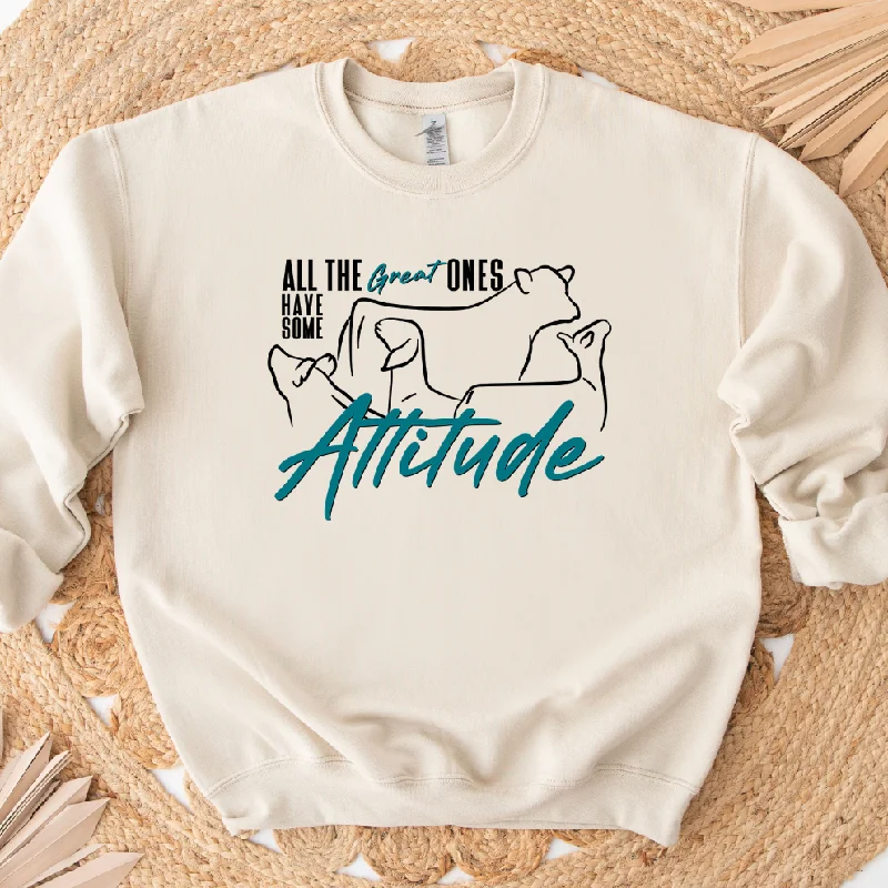 Women's Blouse with Three-Quarter SleevesAll The Great Ones Have Attitude Crewneck (S-3XL) - Multiple Colors! Women's Blouse with Three-Quarter SleevesAll The Great Ones Have Attitude Crewneck (S-3XL) - Multiple Colors!