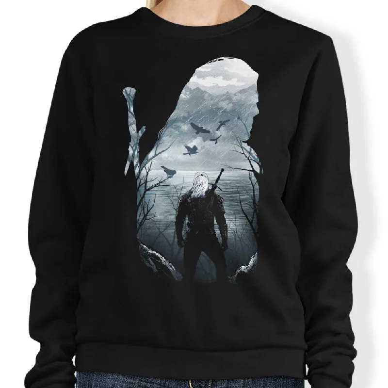 Women's Blouse with Shirt CollarWild Hunt - Sweatshirt