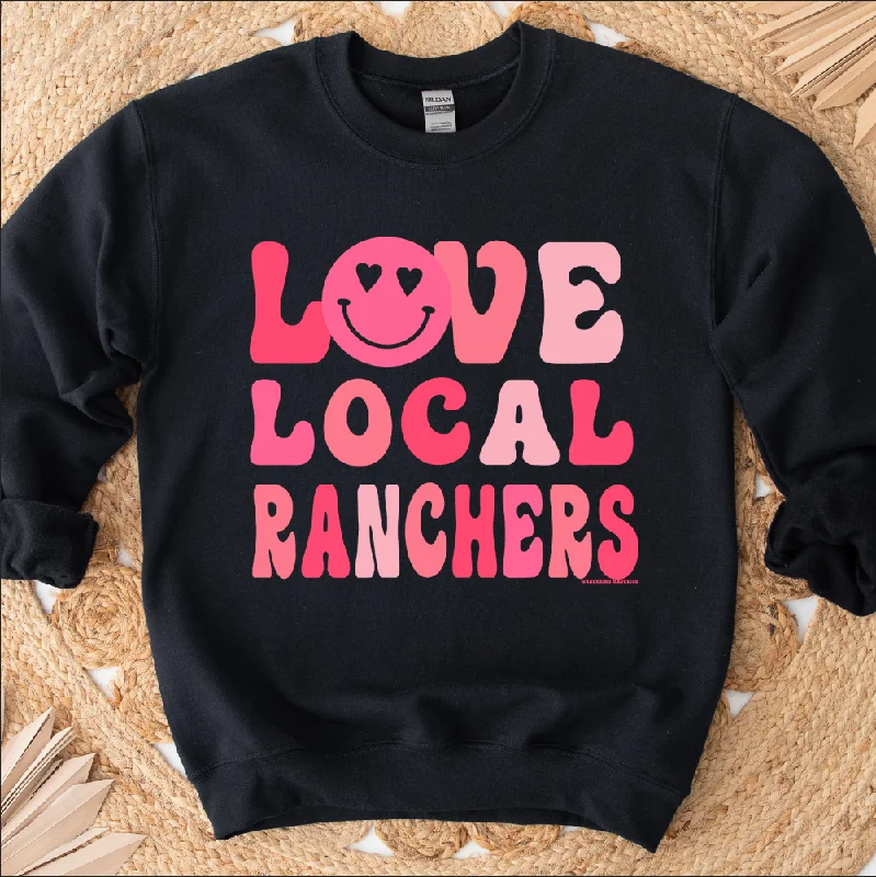 Women's Blouse with Shirt CollarLove Local Ranchers Smiley Crewneck (S-3XL) - Multiple Colors! Women's Blouse with Shirt CollarLove Local Ranchers Smiley Crewneck (S-3XL) - Multiple Colors!