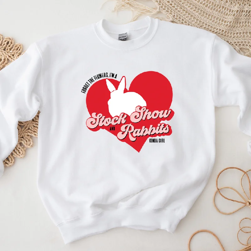 Women's Blouse with LaceForget the Flowers Rabbit Crewneck (S-3XL) - Multiple Colors!