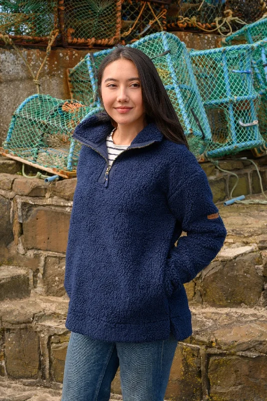 Women's Blouse with Notched CollarCoast Fleece - Navy