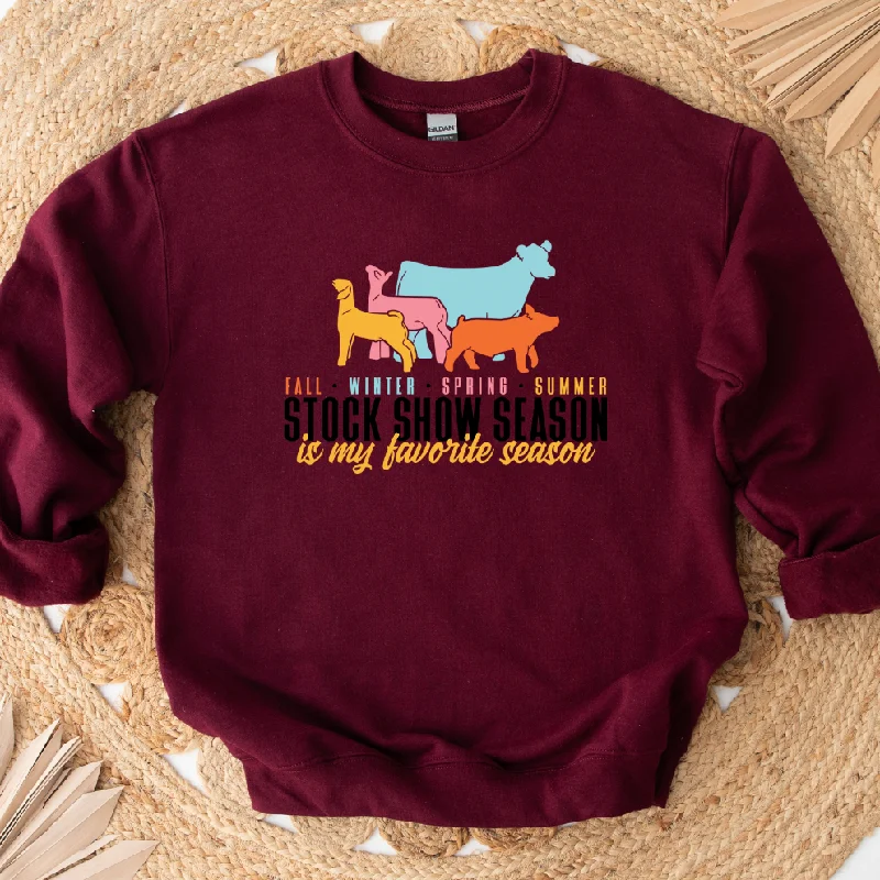 Women's Blouse with Square NeckMy Favorite Season Is Stockshow Season Crewneck (S-3XL) - Multiple Colors! Women's Blouse with Square NeckMy Favorite Season Is Stockshow Season Crewneck (S-3XL) - Multiple Colors!