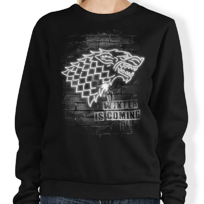 Women's Blouse with Low CollarNeon Wolf - Sweatshirt