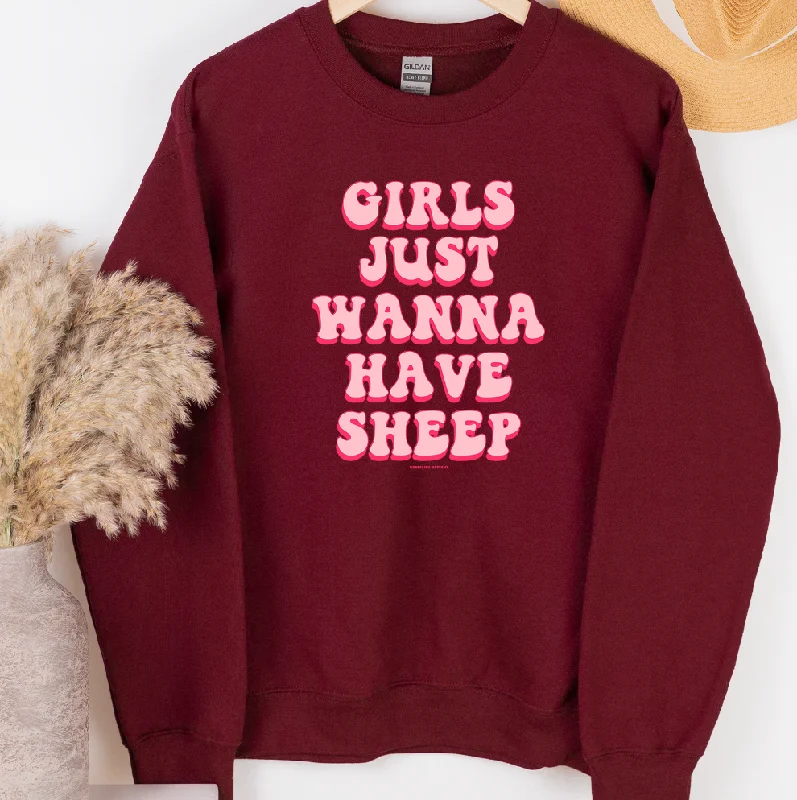 Women's Sleeveless BlouseGirls Just Wanna Have Sheep Crewneck (S-3XL) - Multiple Colors!