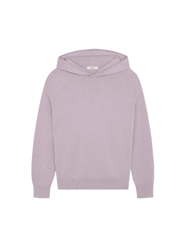 Women's Blouse with Long LengthWomens DNA Regenerative Merino Wool Hoodie—raisin purple