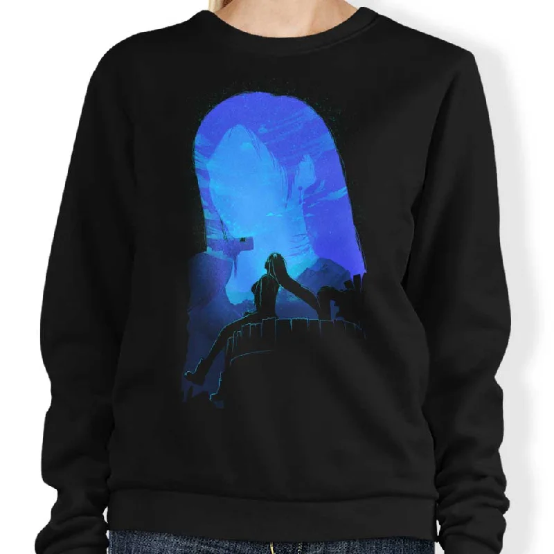 Women's Blouse with SmockingChildhood Landscape - Sweatshirt