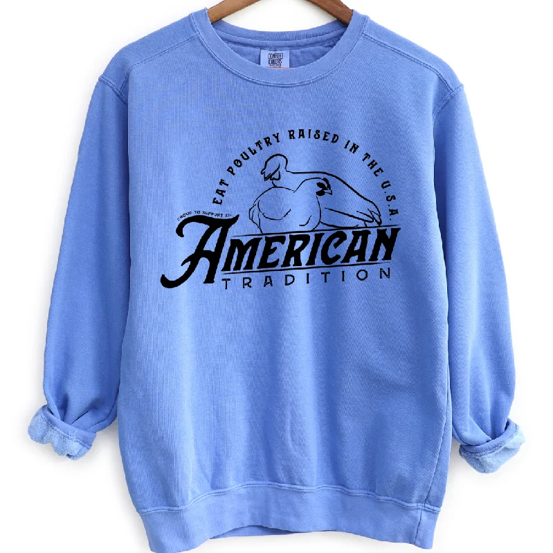 Women's Blouse with Shawl CollarRaised in the USA Poultry Crewneck (S-3XL) - Multiple Colors! Women's Blouse with Shawl CollarRaised in the USA Poultry Crewneck (S-3XL) - Multiple Colors!