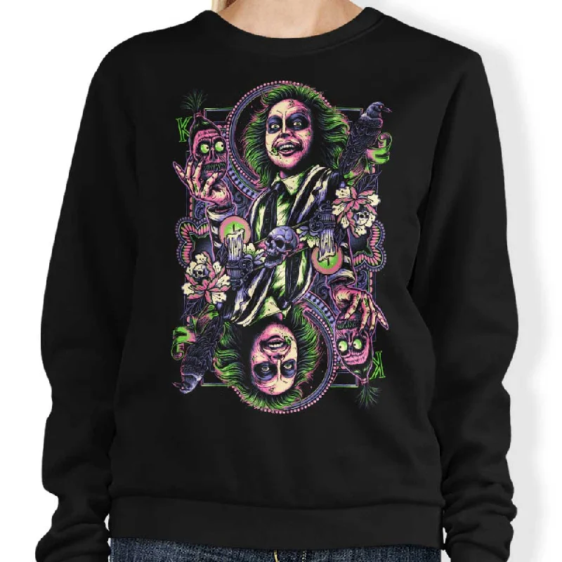 Women's Blouse with Wide CollarSuit of Trickery - Sweatshirt