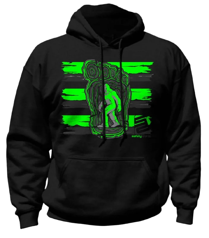 Women's Blouse with EmbroiderySafetyShirtz Bigfoot Graphic Hi-Vis Safety Stripe Hoodie