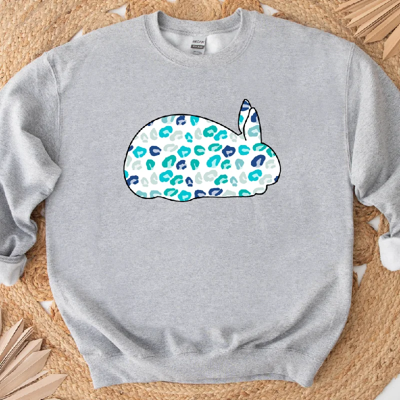 Women's Blouse with Collarless DesignTurquoise Cheetah Rabbit Crewneck (S-3XL) - Multiple Colors! Women's Blouse with Collarless DesignTurquoise Cheetah Rabbit Crewneck (S-3XL) - Multiple Colors!