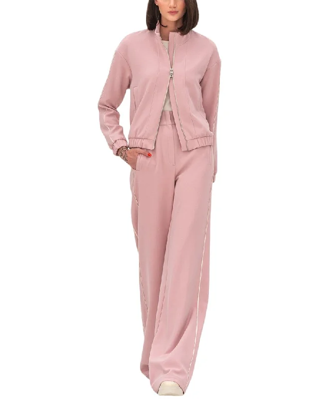 Women's Blouse with Narrow CollarBGL 2pc Zip Hoodie & Pant Set