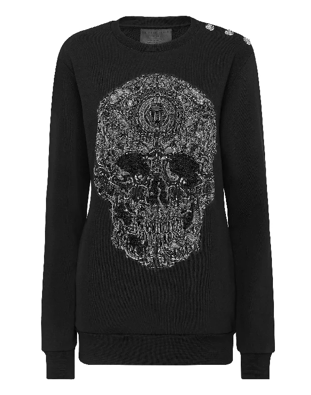 Women's Blouse with Low CollarOversize Sweatshirt LS Baroque