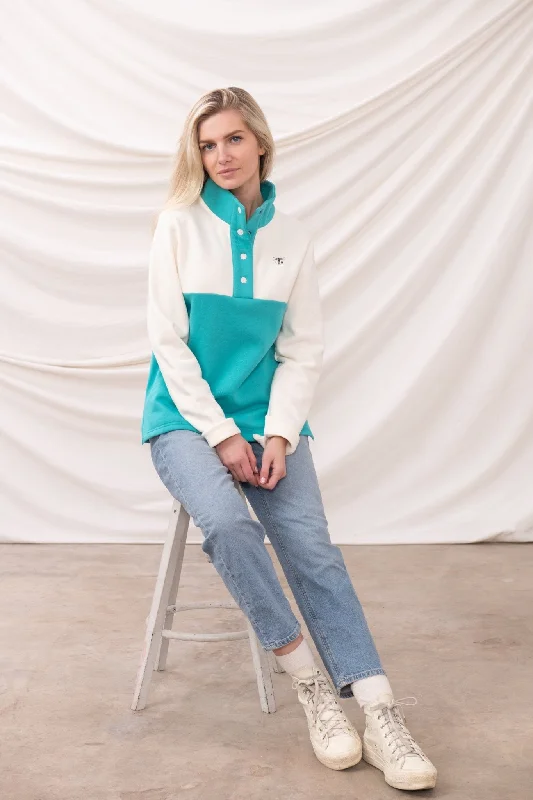 Women's Blouse with Peter Pan CollarHaven Jersey - Coconut Soft Teal