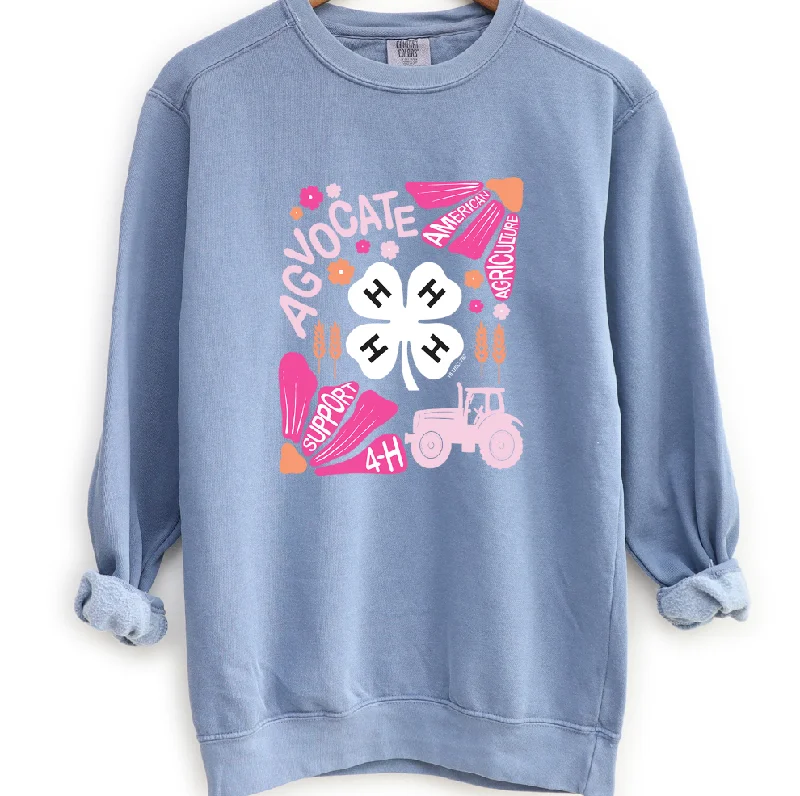 Women's Blouse with V-Shaped CollarSupport 4-H Floral Pink Crewneck (S-3XL) - Multiple Colors! Women's Blouse with V-Shaped CollarSupport 4-H Floral Pink Crewneck (S-3XL) - Multiple Colors!