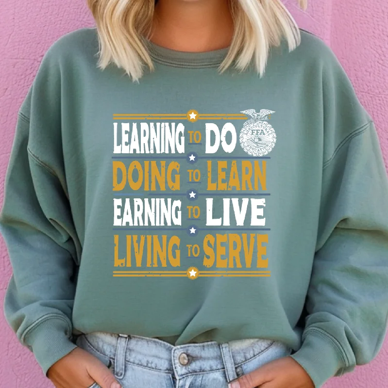 Women's Blouse with Wide CollarFFA Motto Bold – Crewneck