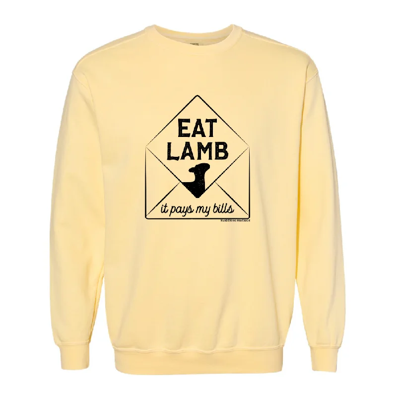 Women's Blouse with Collarless NeckEat Lamb It Pays My Bills Crewneck (S-3XL) - Multiple Colors!