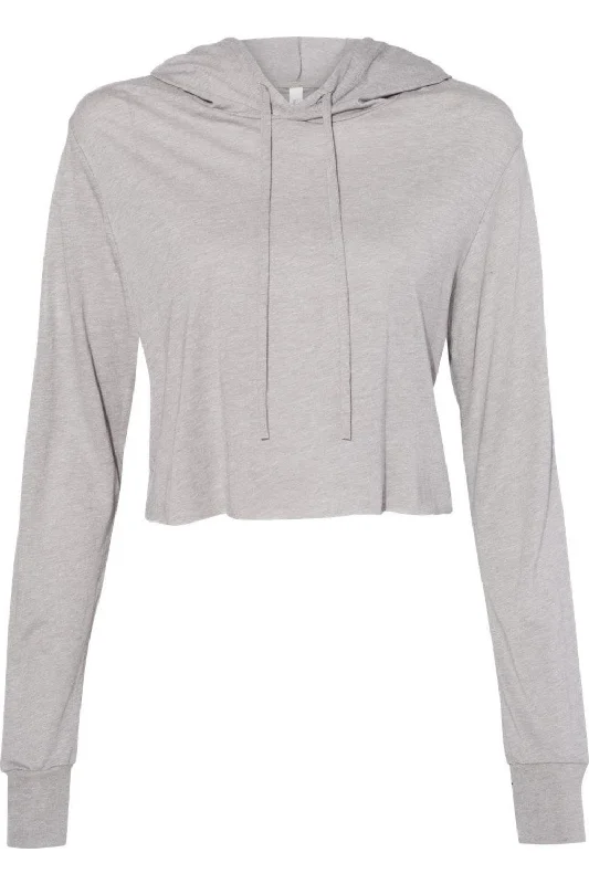 Women's Blouse with PleatsBELLA + CANVAS Womens Triblend Crop Long Sleeve Hoodie