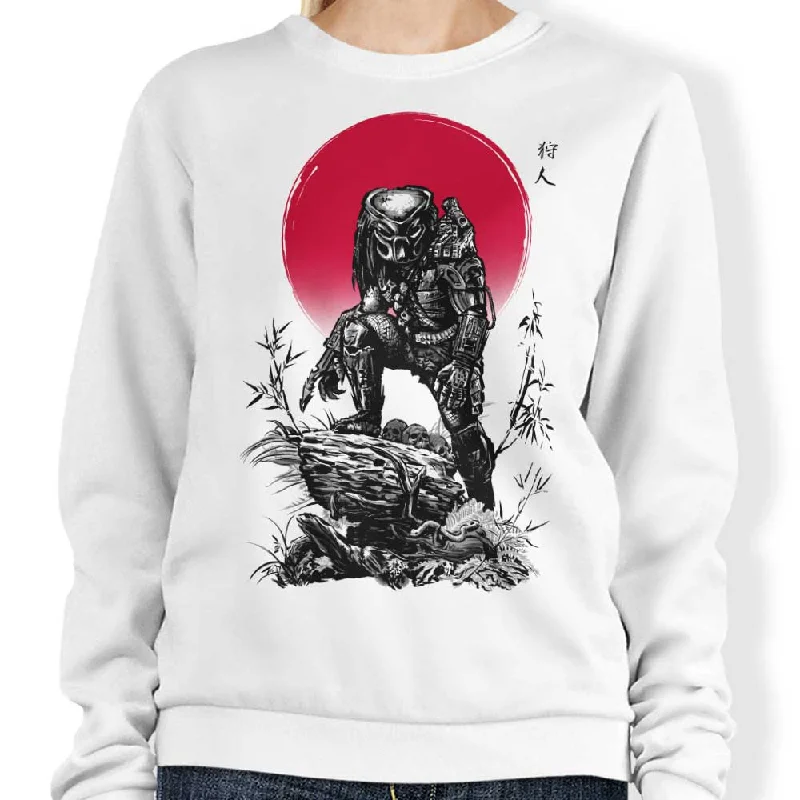 Women's Blouse with U-Shaped CollarRed Sun Hunter - Sweatshirt