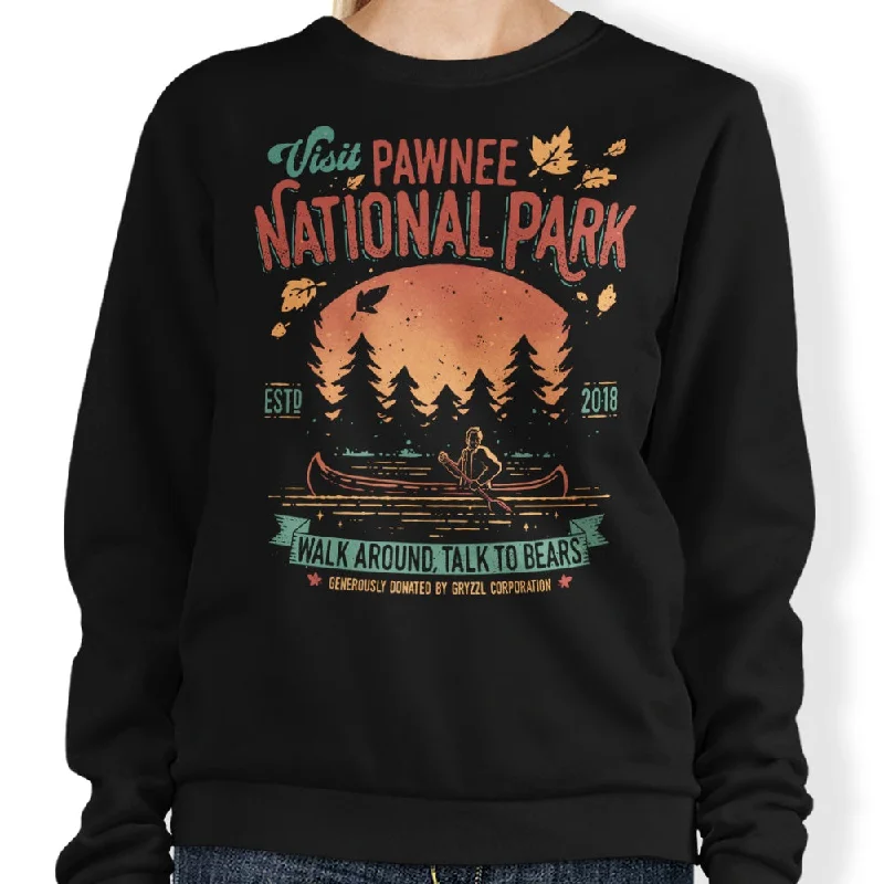 Women's Blouse with Asymmetrical HemTalk to Bears - Sweatshirt