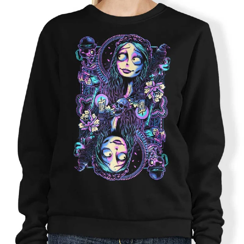 Women's Blouse with Collarless DesignSuit of Corpses - Sweatshirt