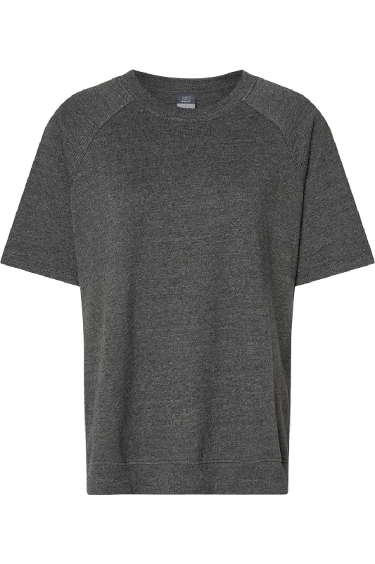 Women's Blouse with Shawl CollarMV Sport Women´s French Terry Short Sleeve Crewneck Pullover Women's Blouse with Shawl CollarMV Sport Women´s French Terry Short Sleeve Crewneck Pullover