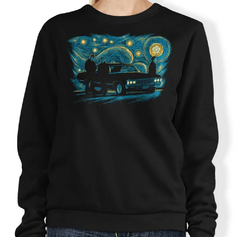 Women's Blouse with U-Shaped CollarStarry Winchesters - Sweatshirt