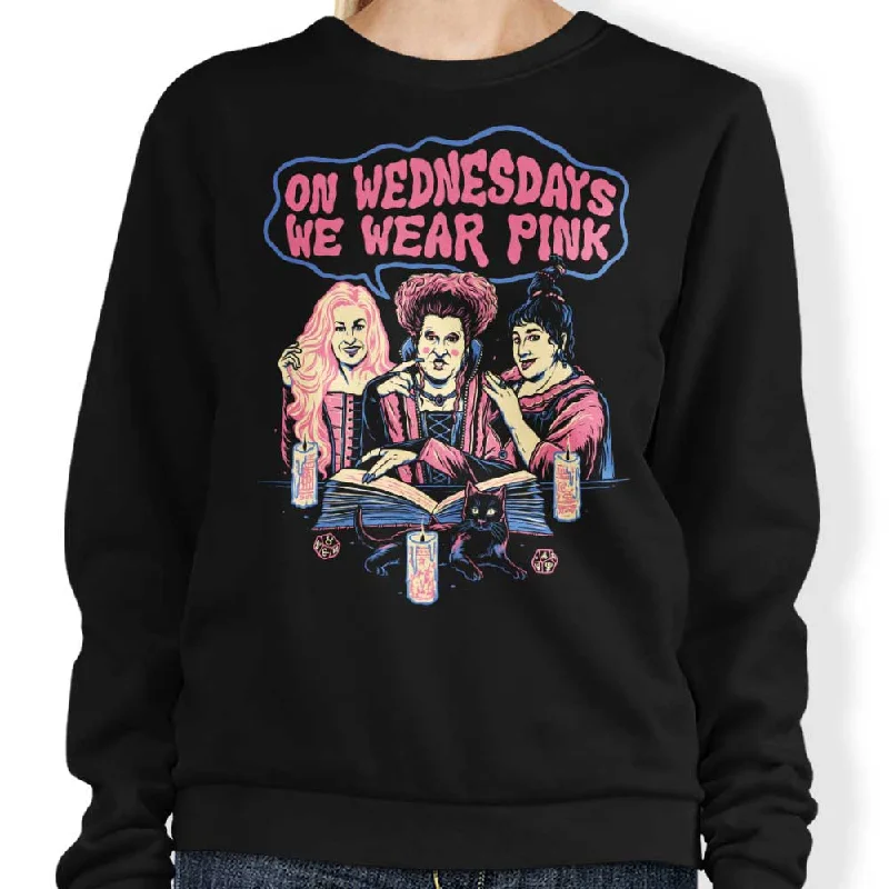 Women's Blouse with Mandarin CollarWitches Wear Pink - Sweatshirt