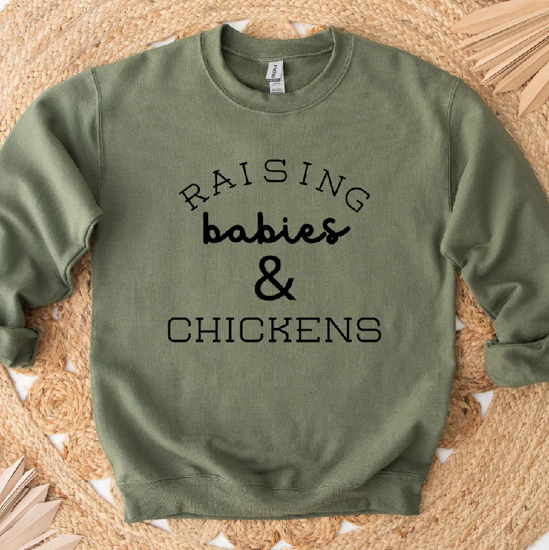 Women's Blouse with Boat CollarRaising Babies & Chickens Crewneck (S-3XL) - Multiple Colors! Women's Blouse with Boat CollarRaising Babies & Chickens Crewneck (S-3XL) - Multiple Colors!