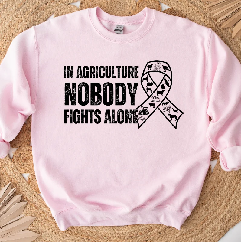 Women's Blouse with High CollarIn Agriculture Nobody Fights Alone Crewneck (S-3XL) - Multiple Colors! Women's Blouse with High CollarIn Agriculture Nobody Fights Alone Crewneck (S-3XL) - Multiple Colors!