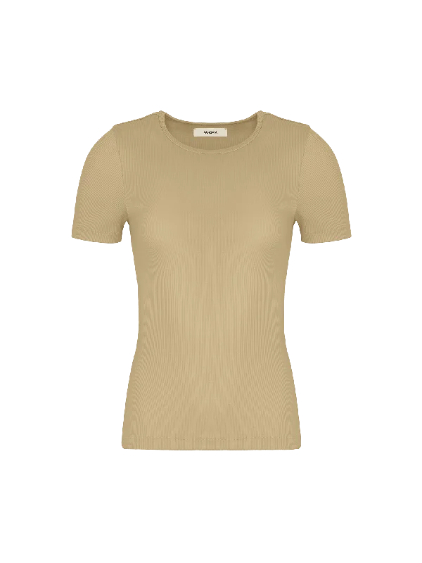 Women's Blouse with Straight HemWomen's 365 Lightweight Rib T-Shirt—maitake beige