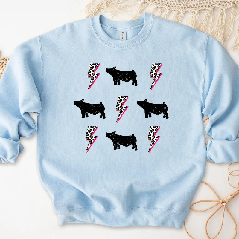 Women's Blouse with Narrow CollarBolt Hog Crewneck (S-3XL) - Multiple Colors!