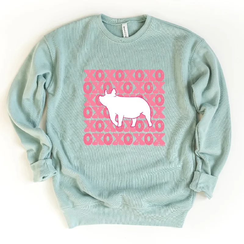 Women's Blouse with Rounded CollarXO Pig Crewneck (S-3XL) - Multiple Colors!