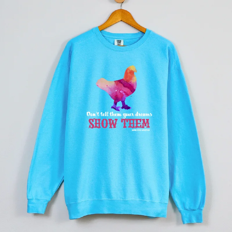Women's Blouse with Sweetheart CollarShow Them Chicken Crewneck (S-3XL) - Multiple Colors!